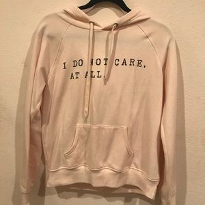 Light Pink I DO NOT CARE AT ALL Hoodie Sweatshirt